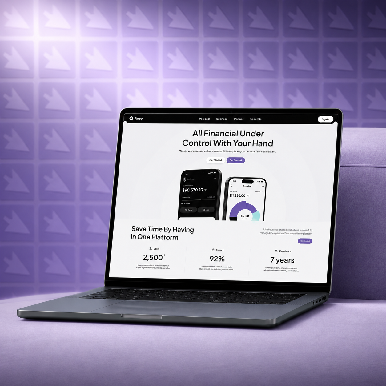 Finance & Fintech website design 05