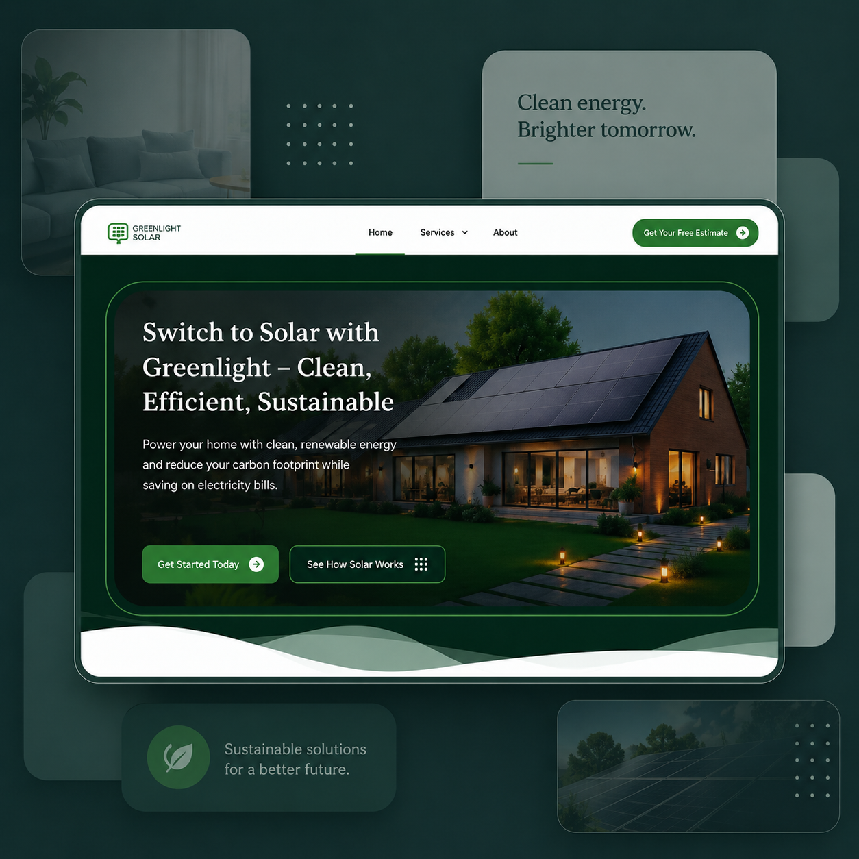 Green & Renewable Energy website design 04