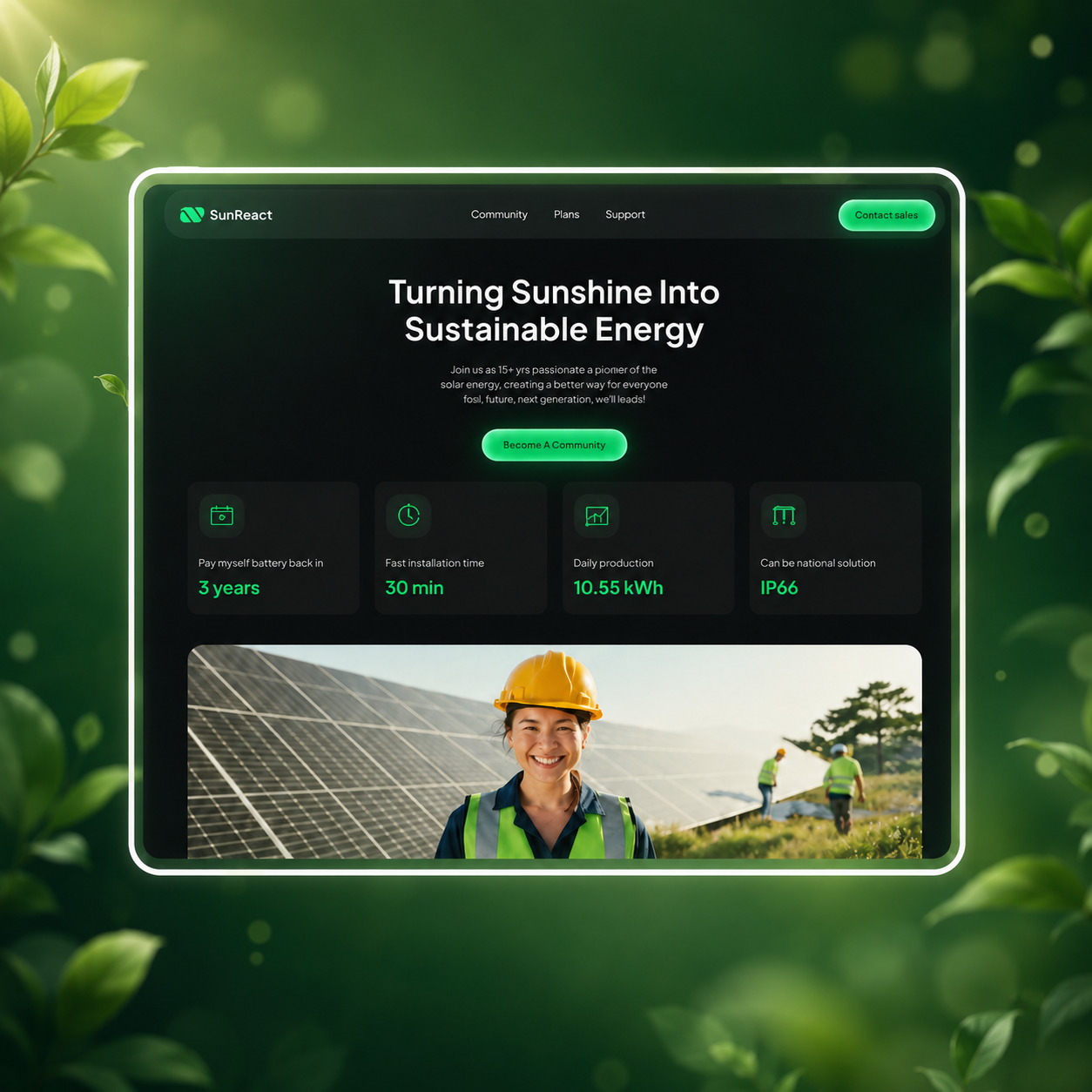 Green & Renewable Energy website design 06