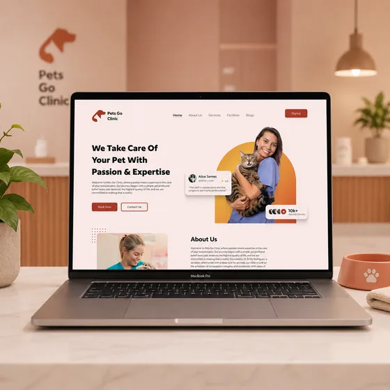 Pets website design 01